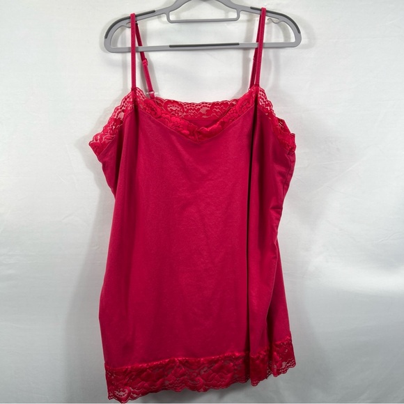 Torrid Pink Plus Size Lace Trim Camisole - Picture 1 of 7